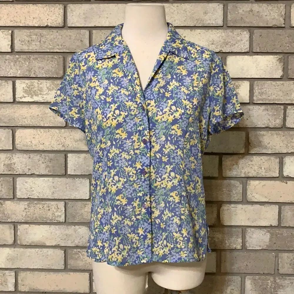 3fo$20 floral button front blouse 6